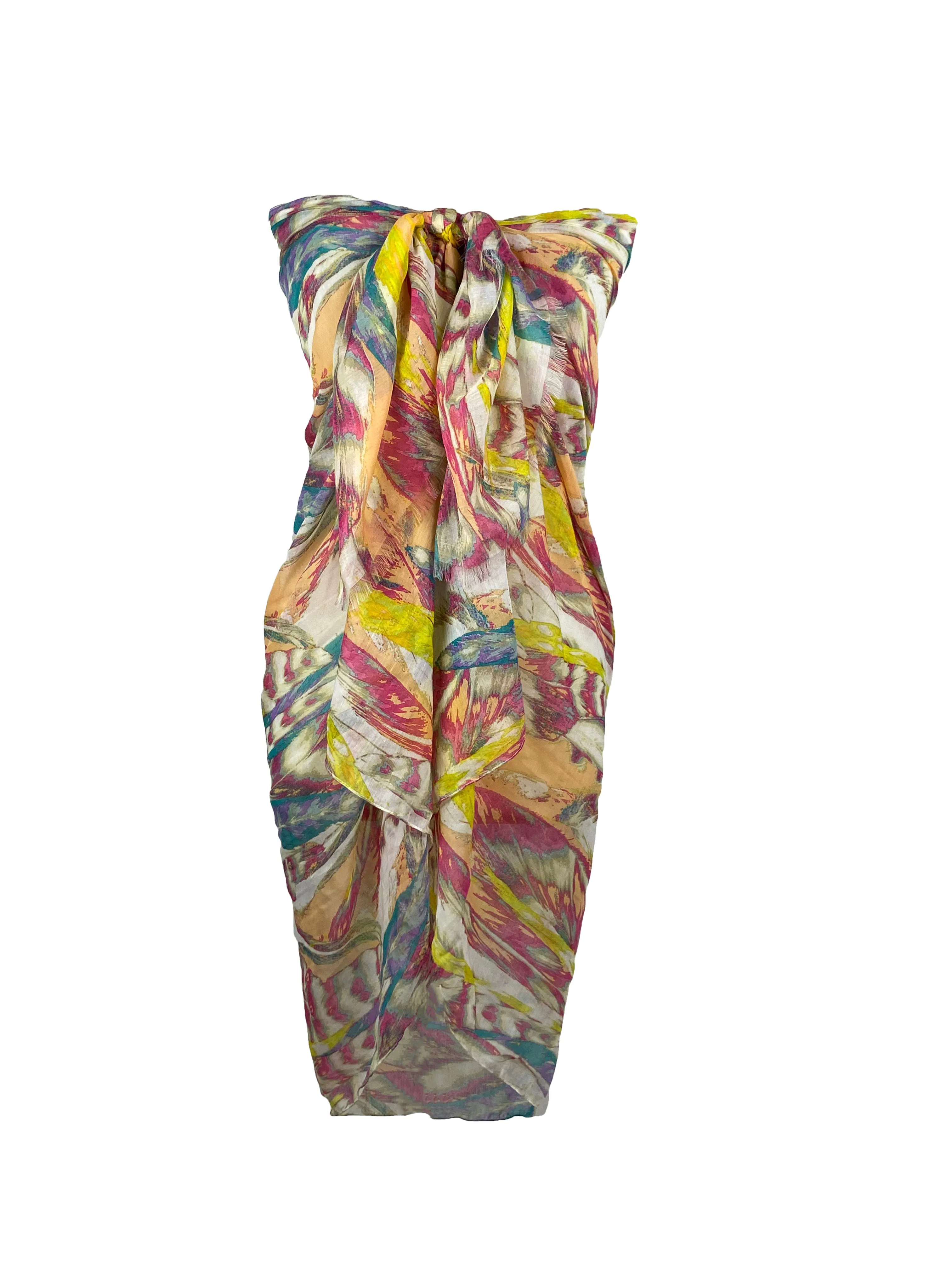 709 Scf Assorted Light Weight Chic Summer Beach Scarf Sarong Wrap
