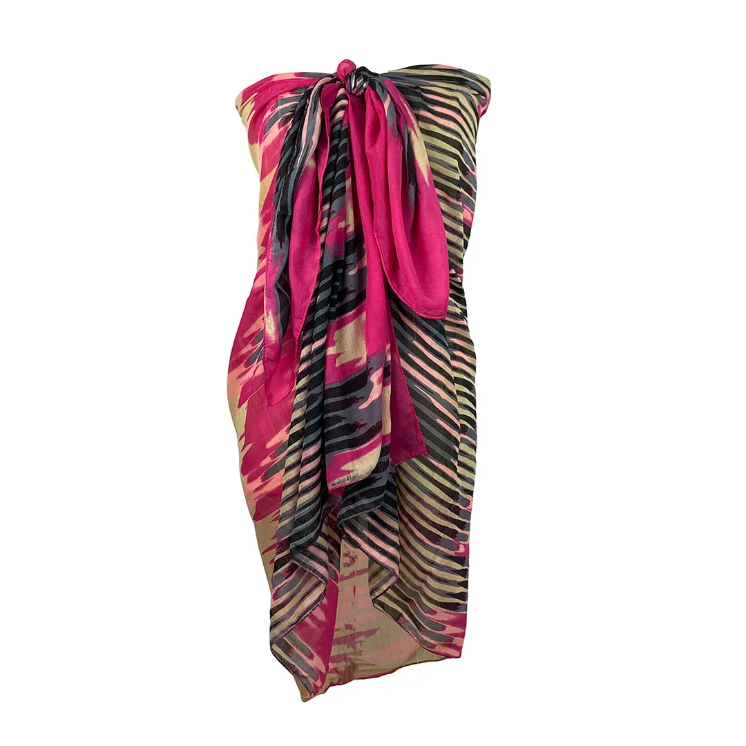 709 Scf Assorted Light Weight Chic Summer Beach Scarf Sarong Wrap