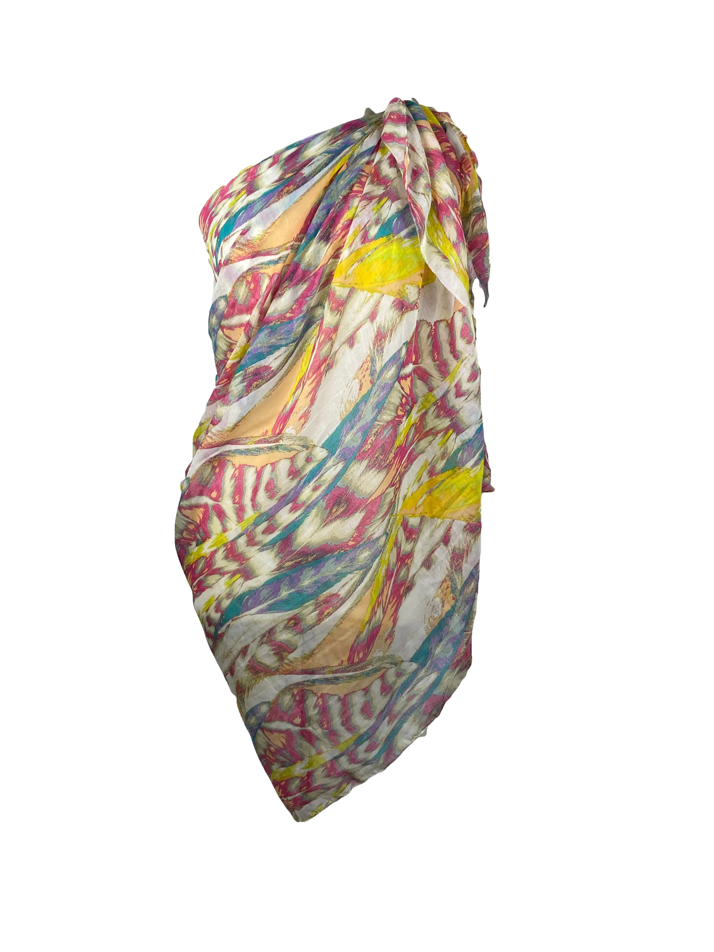 709 Scf Assorted Light Weight Chic Summer Beach Scarf Sarong Wrap