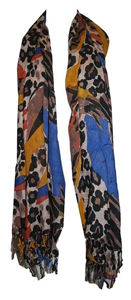 709 Scf Assorted Light Weight Chic Summer Beach Scarf Sarong Wrap