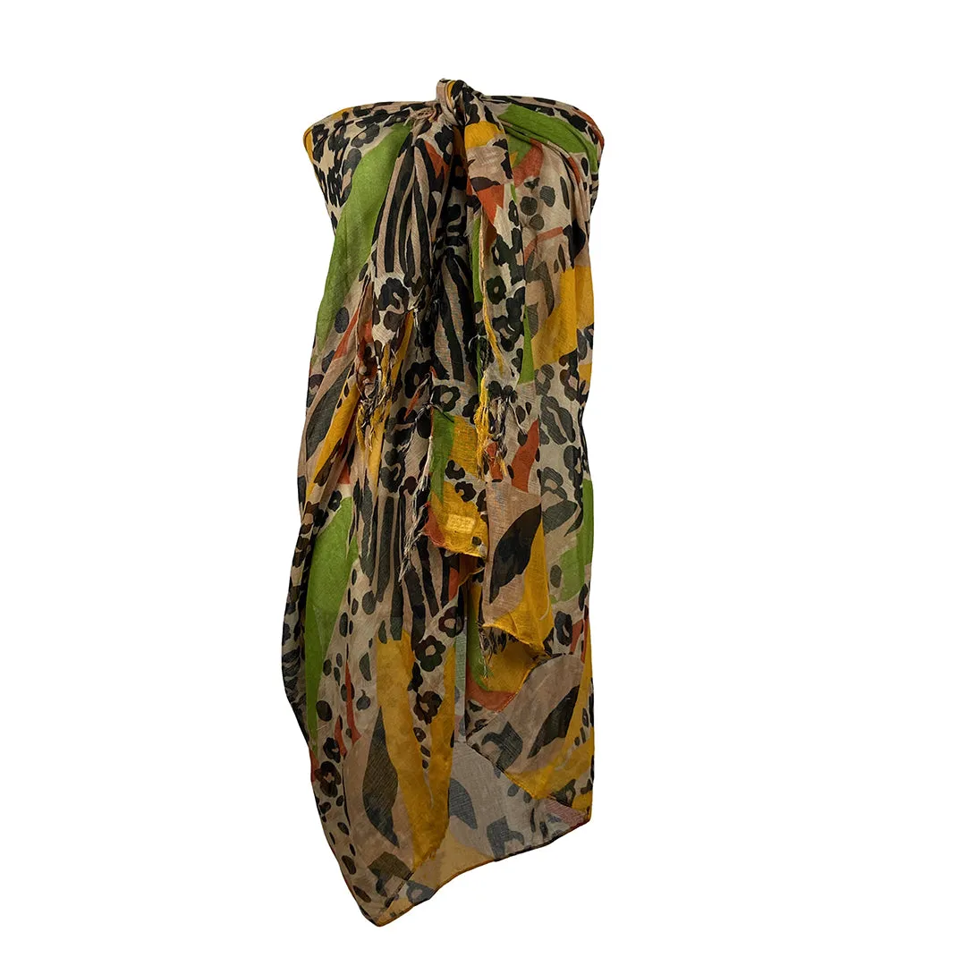 709 Scf Assorted Light Weight Chic Summer Beach Scarf Sarong Wrap