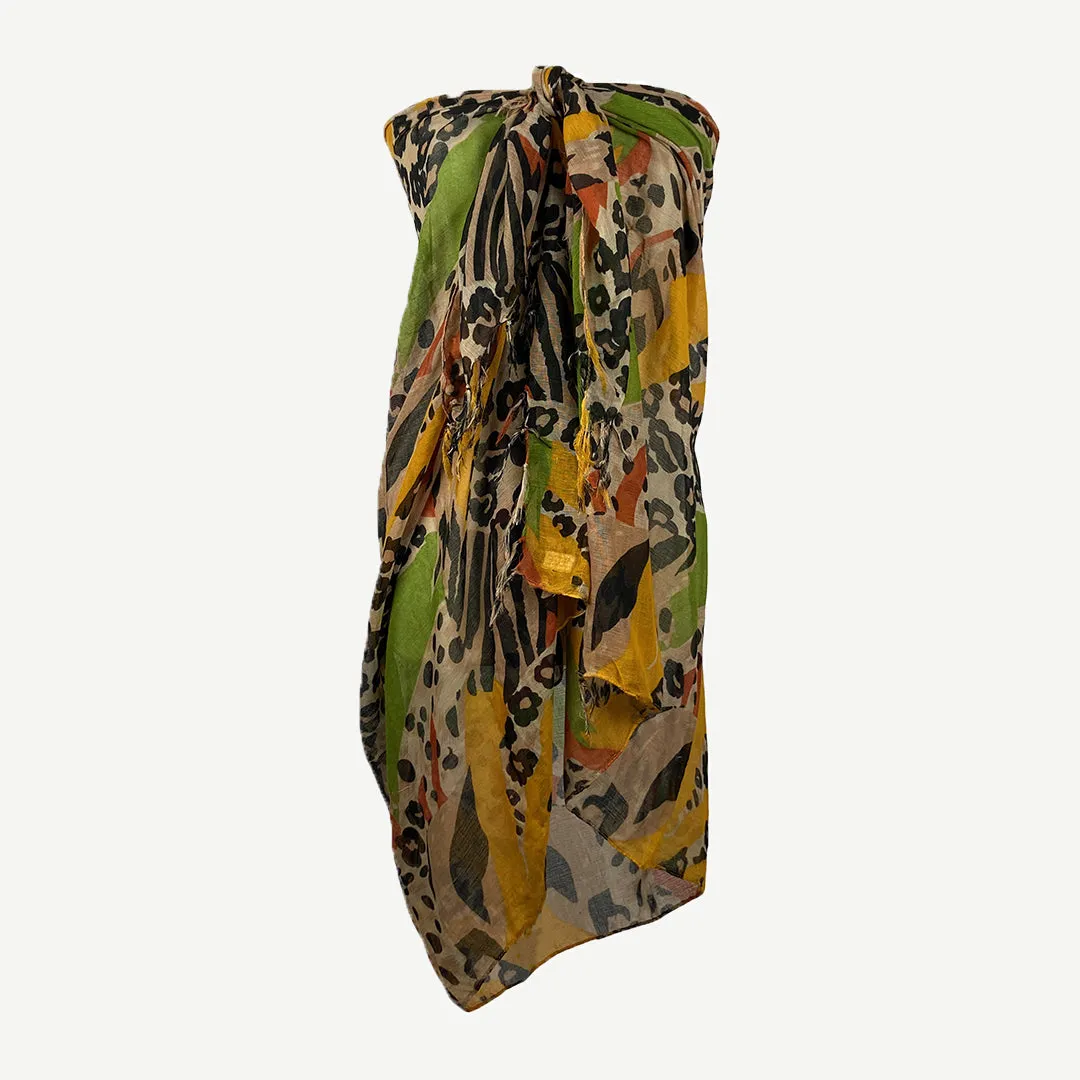 709 Scf Assorted Light Weight Chic Summer Beach Scarf Sarong Wrap