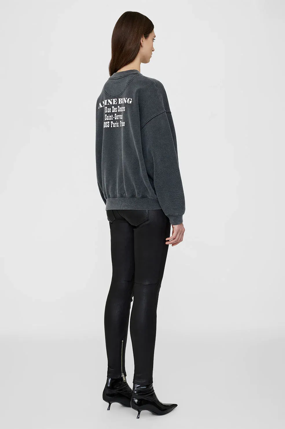 AB Jaci Sweat Paris - Washed Black