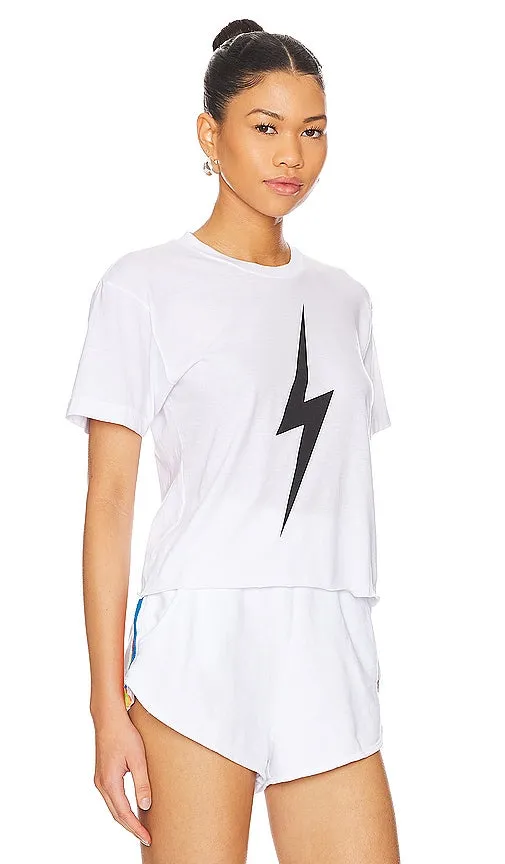 Aviator Nation Bolt Boyfriend Tee in White