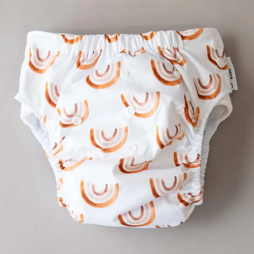 Big Kids Pull Up Reusable Nappy - Rainbow Riot