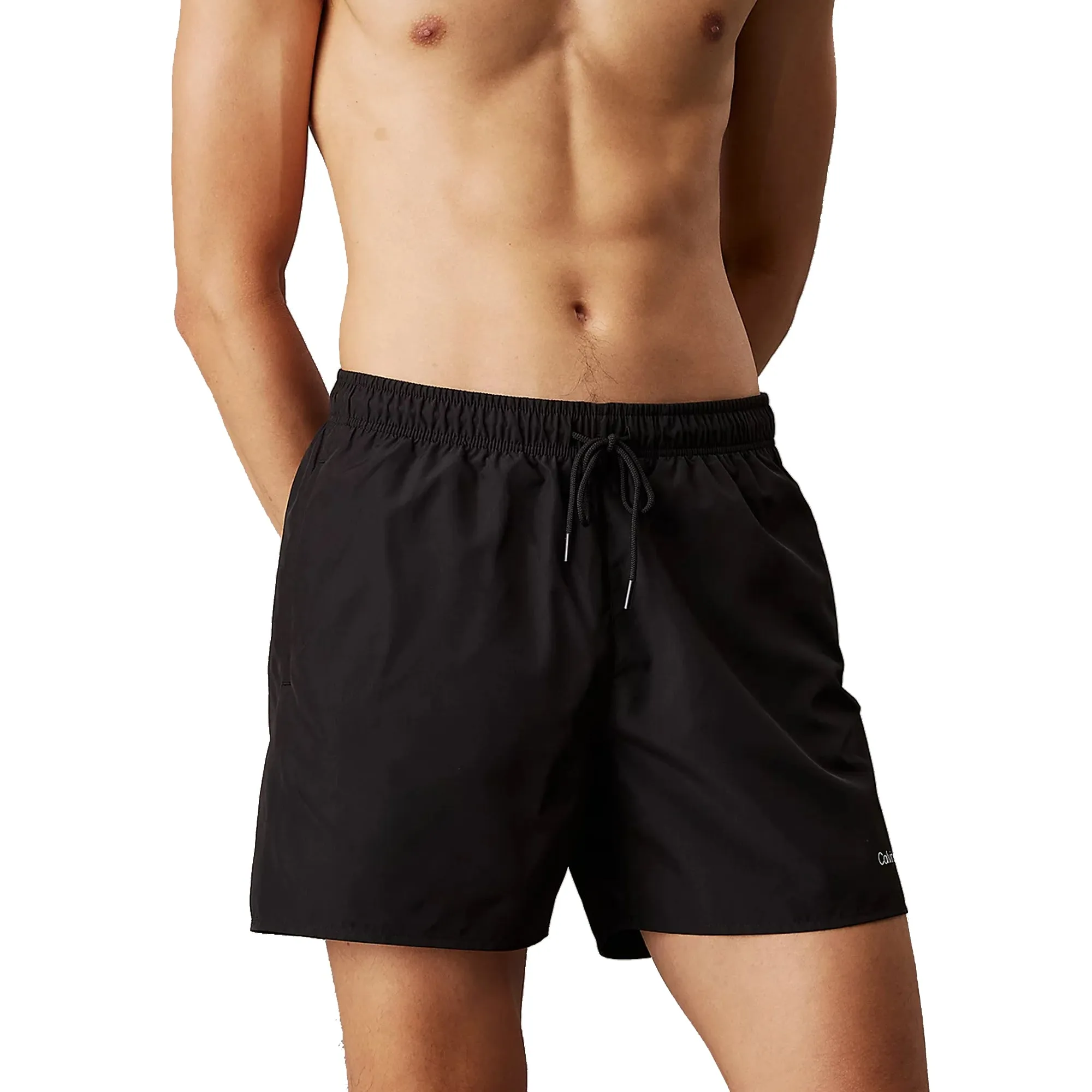 Calvin Klein 2 Pack Swim Shorts Black/Chalk