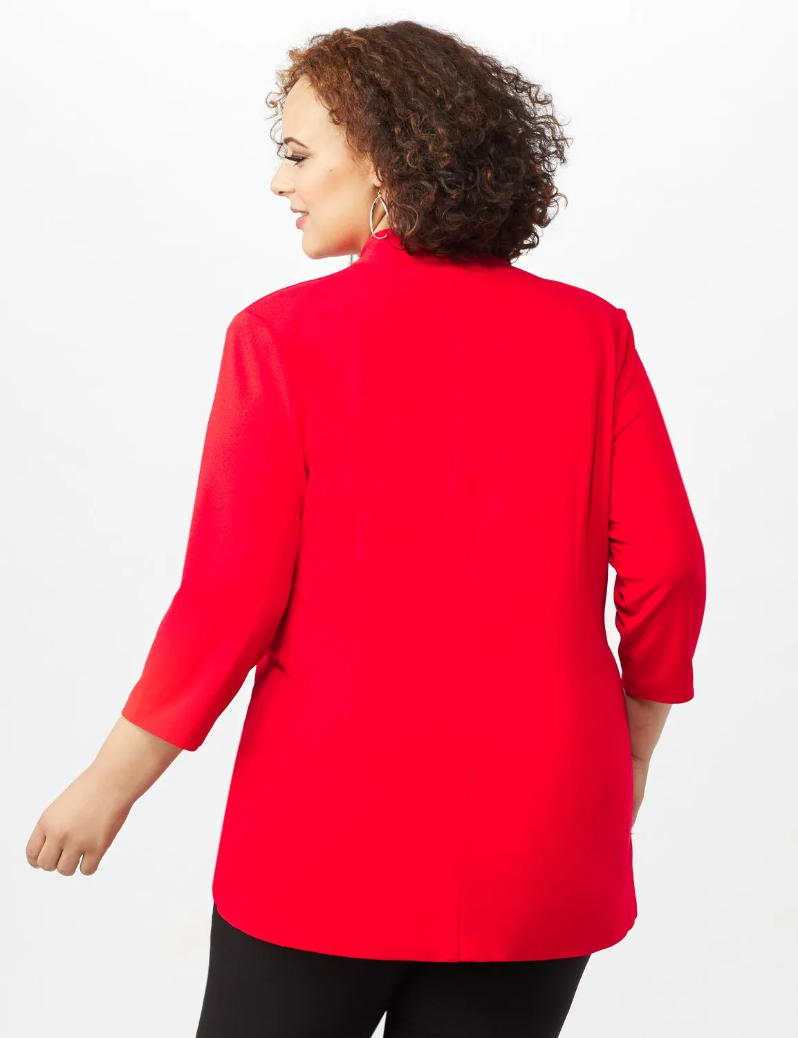 Collar - Less Notched Topper With Buttons Side Tabs