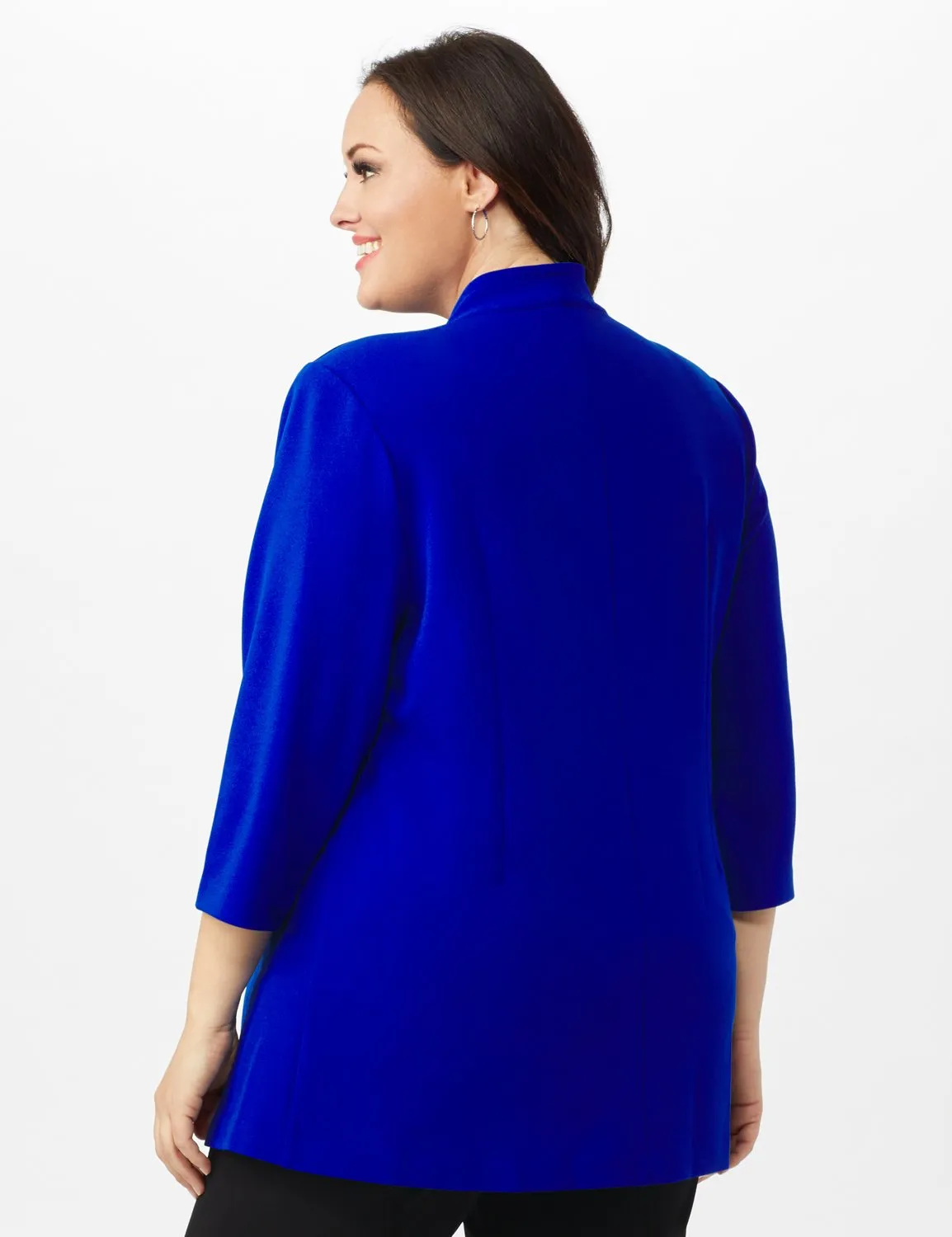 Collar - Less Notched Topper With Buttons Side Tabs