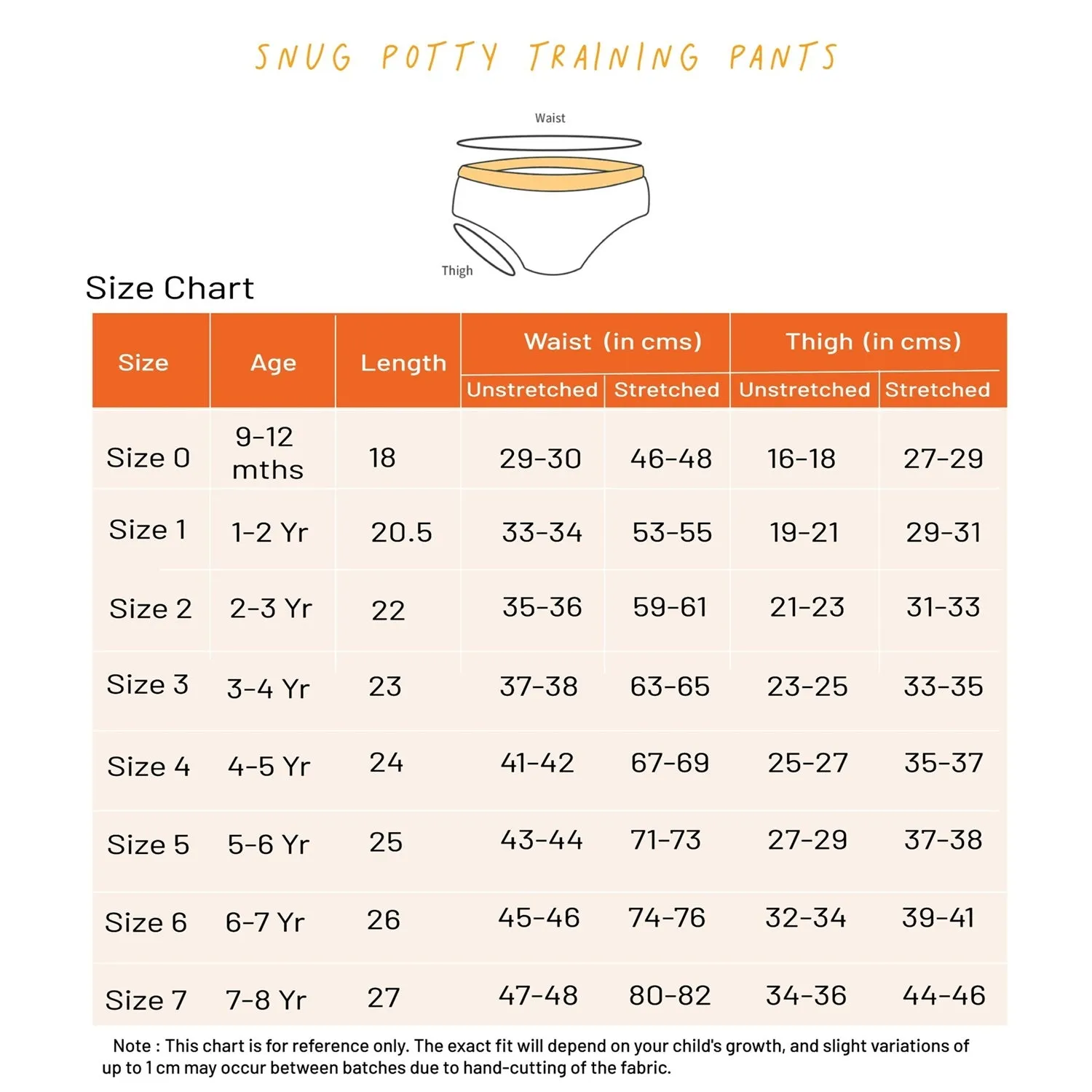 CRAZY DEAL - Buy 6 Snug Potty Training Pants All Prints Get 1 Free