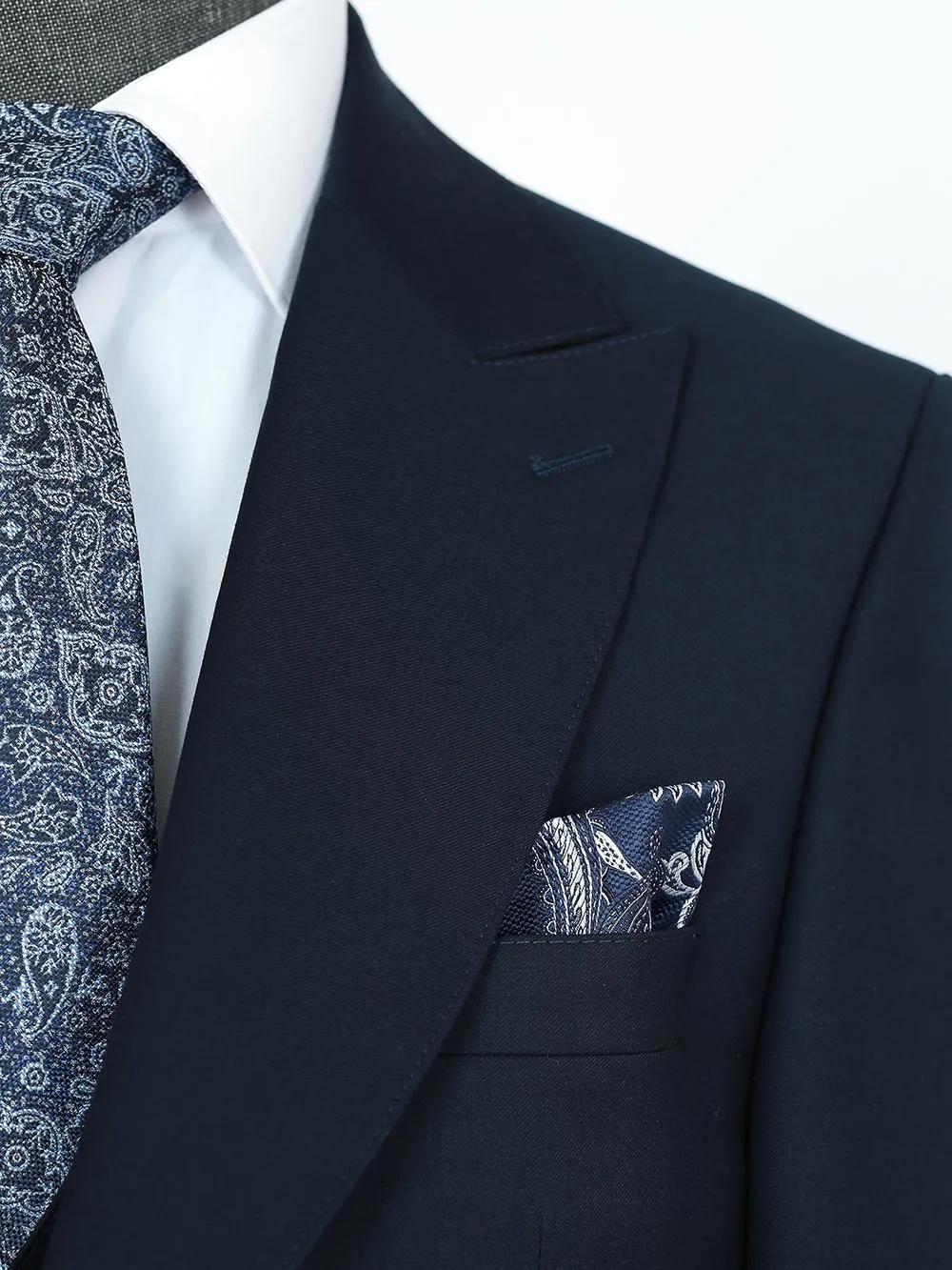 Davion Blue Set Blazer Linen Suit