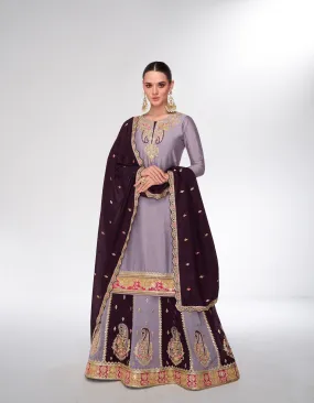 Elegant Designer Wedding Wear Salwar Suit in Premium Silk