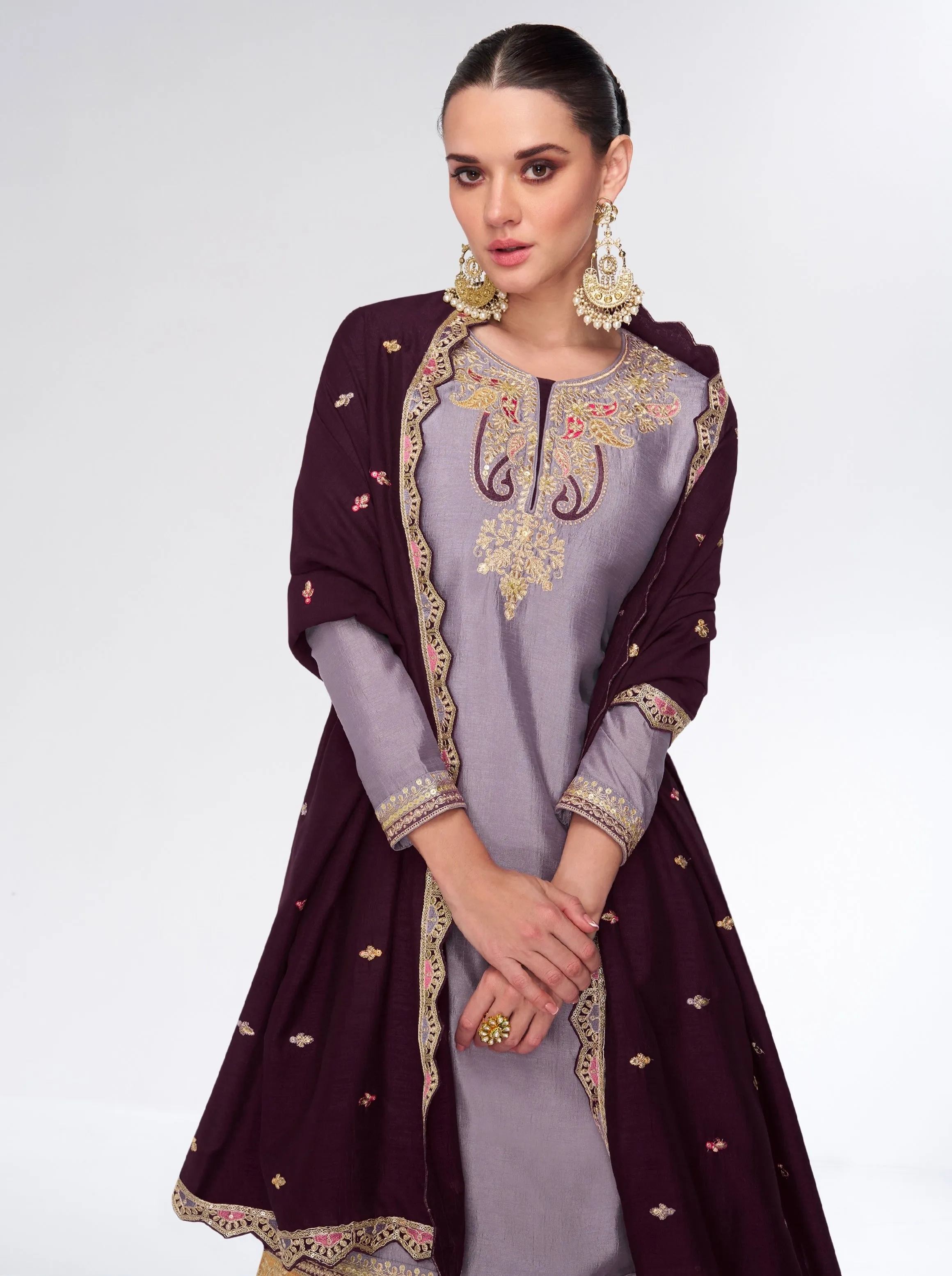 Elegant Designer Wedding Wear Salwar Suit in Premium Silk