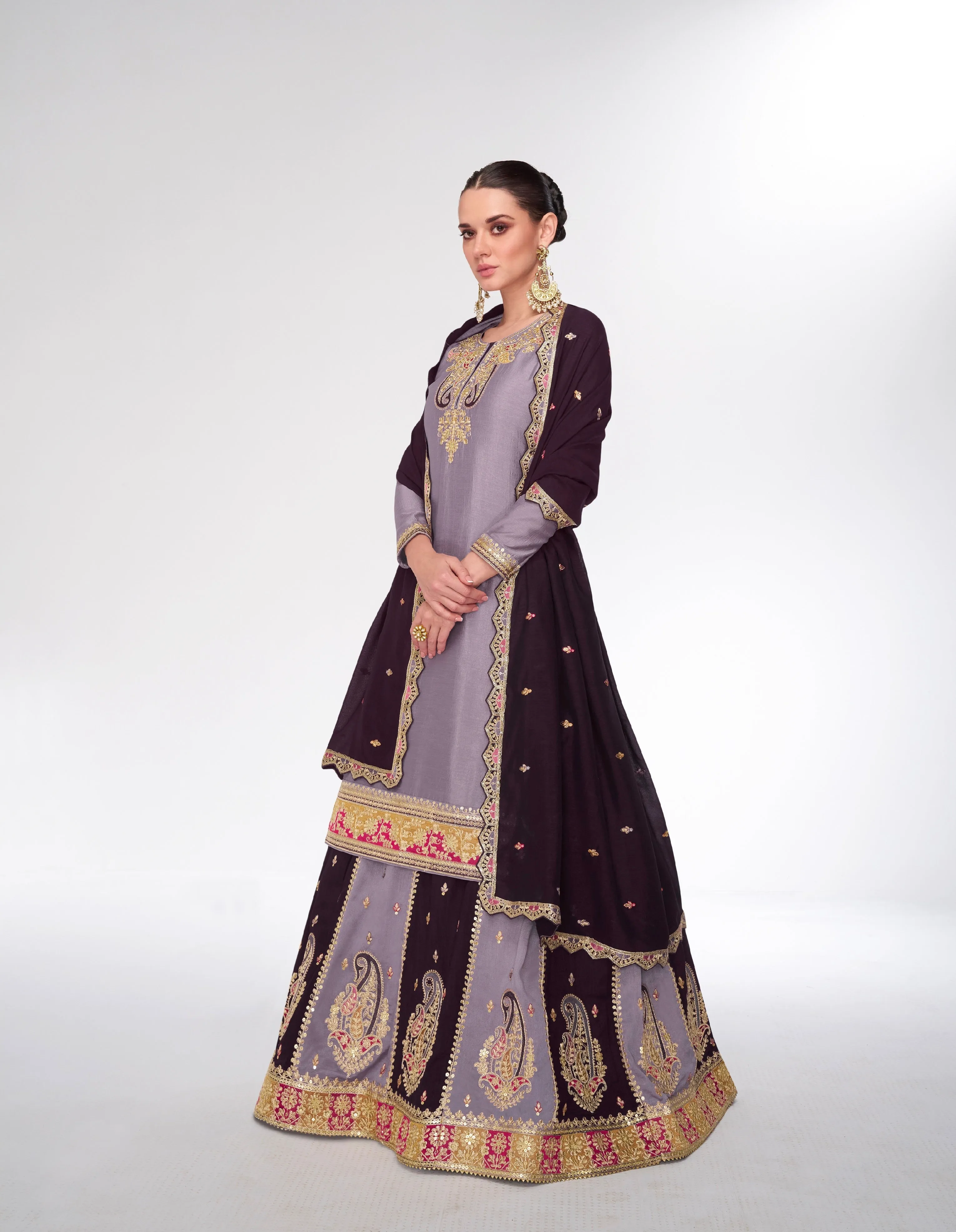 Elegant Designer Wedding Wear Salwar Suit in Premium Silk