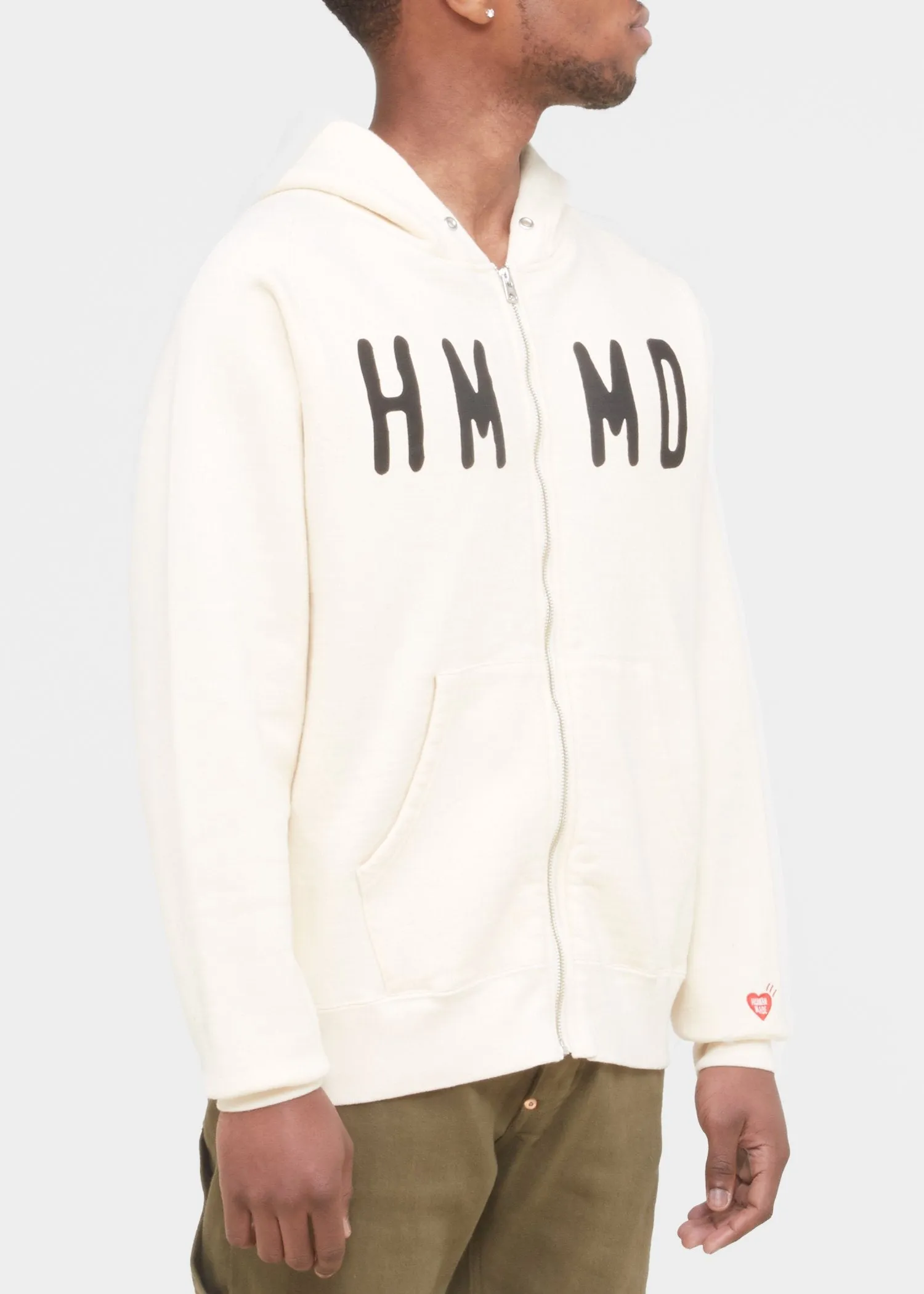 HUMAN MADE: ZIP HOODIE [WHITE]