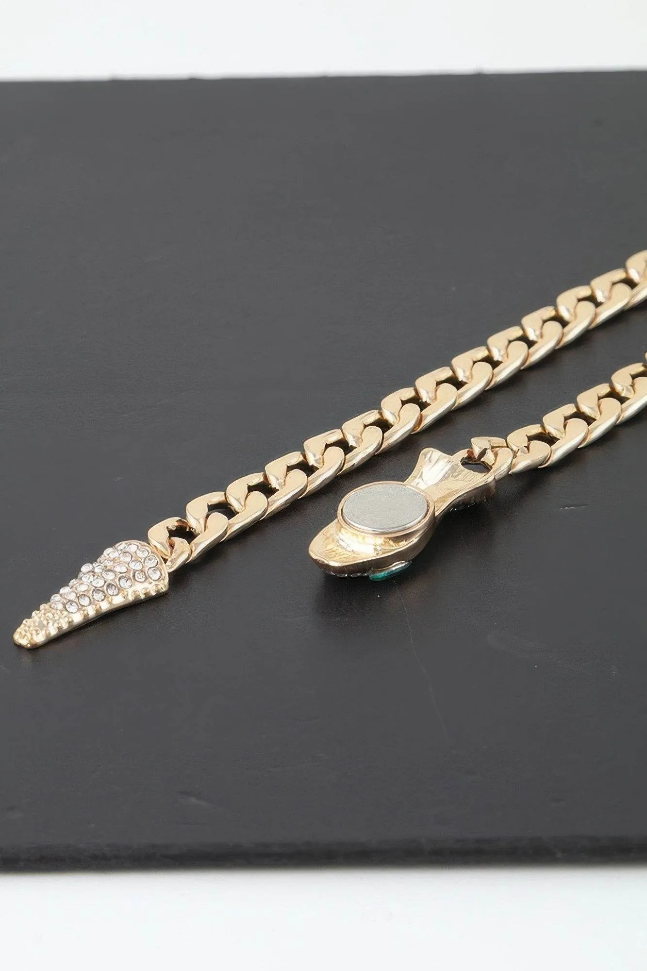 Jeweled Snake Chain Wrap Necklace