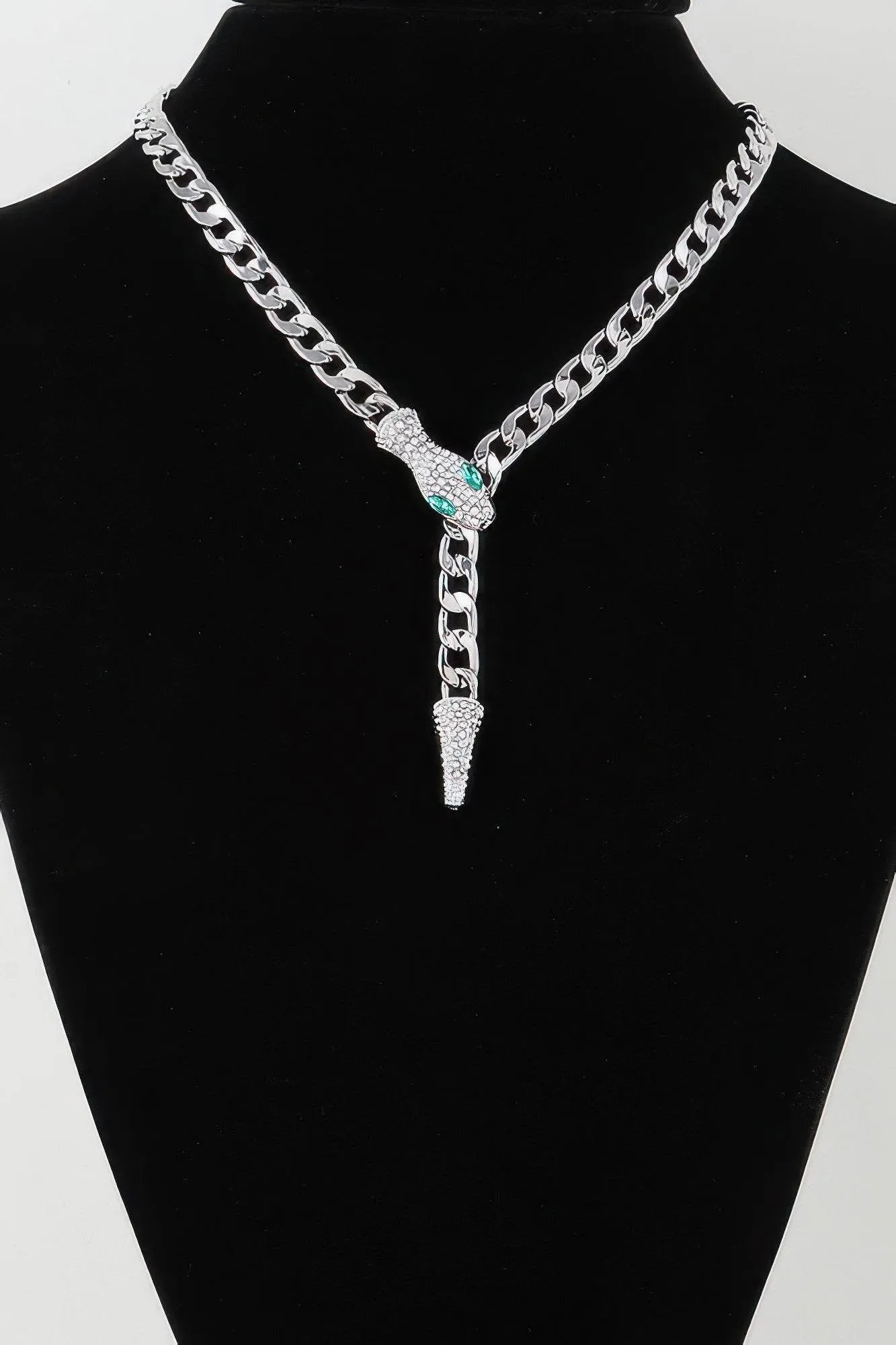 Jeweled Snake Chain Wrap Necklace