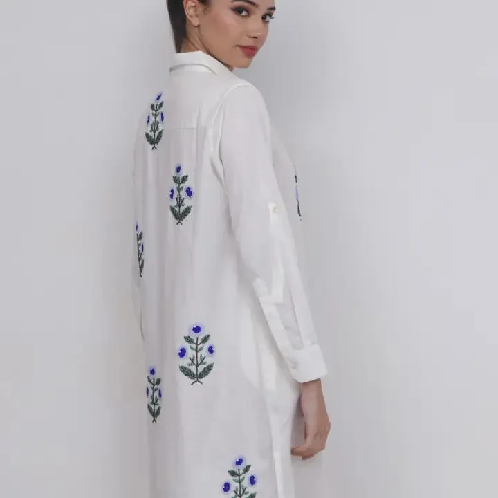Linen Dress | Flowers