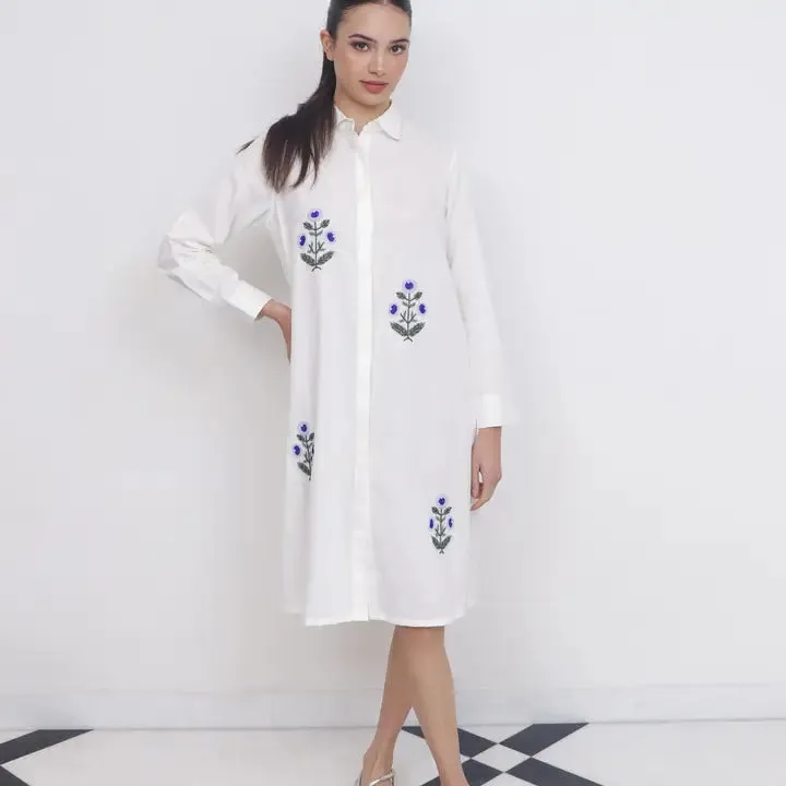 Linen Dress | Flowers