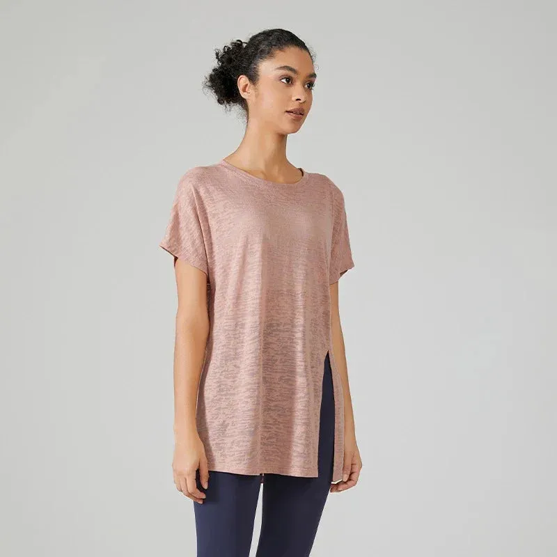 LVSANW 2024 Summer Yoga Tops Sport Shirt Women Fitness Gym Top Yoga Running T-shirts Female Sports Top Quick Dry Workout Tops For Women