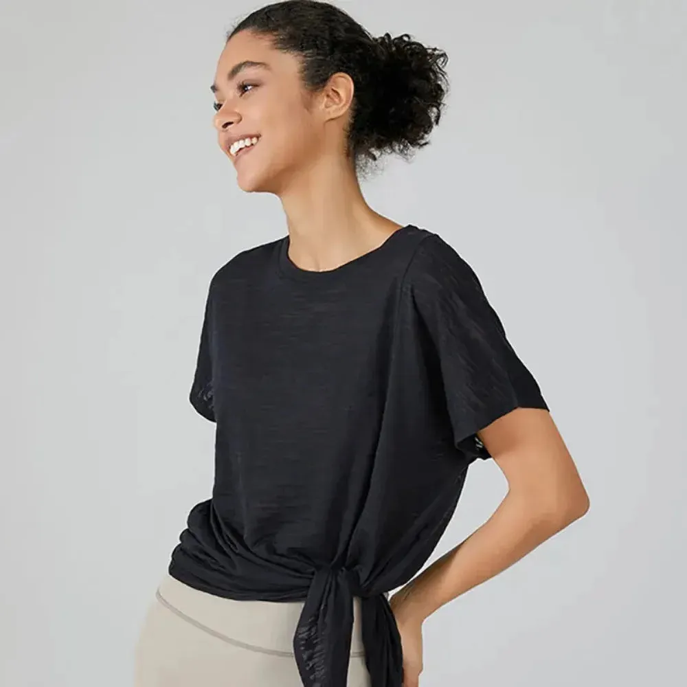 LVSANW 2024 Summer Yoga Tops Sport Shirt Women Fitness Gym Top Yoga Running T-shirts Female Sports Top Quick Dry Workout Tops For Women