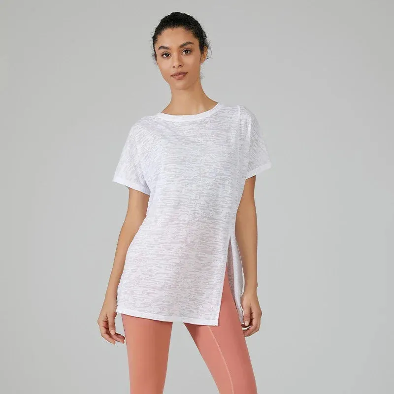 LVSANW 2024 Summer Yoga Tops Sport Shirt Women Fitness Gym Top Yoga Running T-shirts Female Sports Top Quick Dry Workout Tops For Women