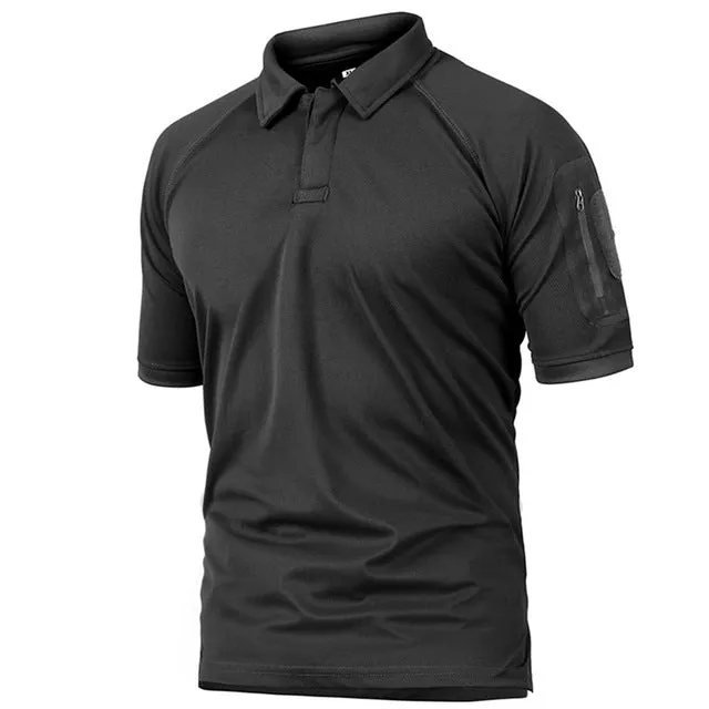 Men Quick Dry Summer Military Polo Shirt Army Combat Tactical