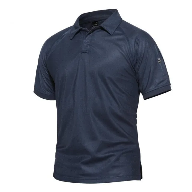 Men Quick Dry Summer Military Polo Shirt Army Combat Tactical
