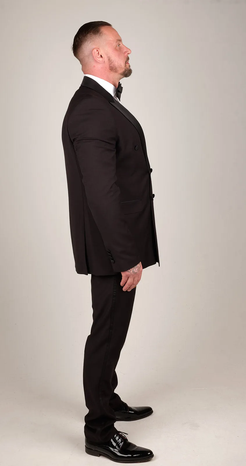 Mens Black Classic Satin Tuxedo Dinner Suit | Wedding Suit | Party Wear | Office Wear