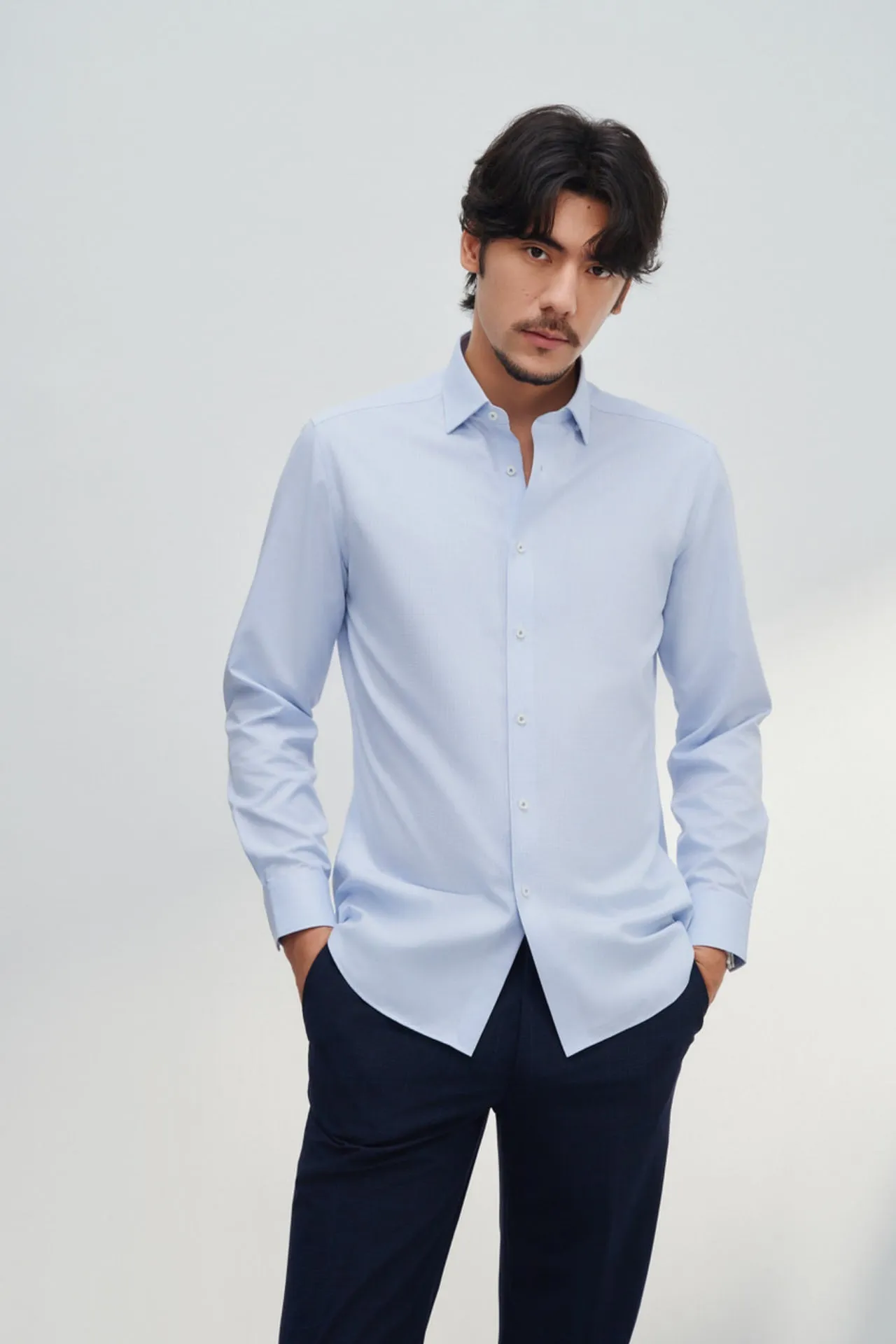 Non-Iron Quick Dry Smart Fit  2-Tone Shirt