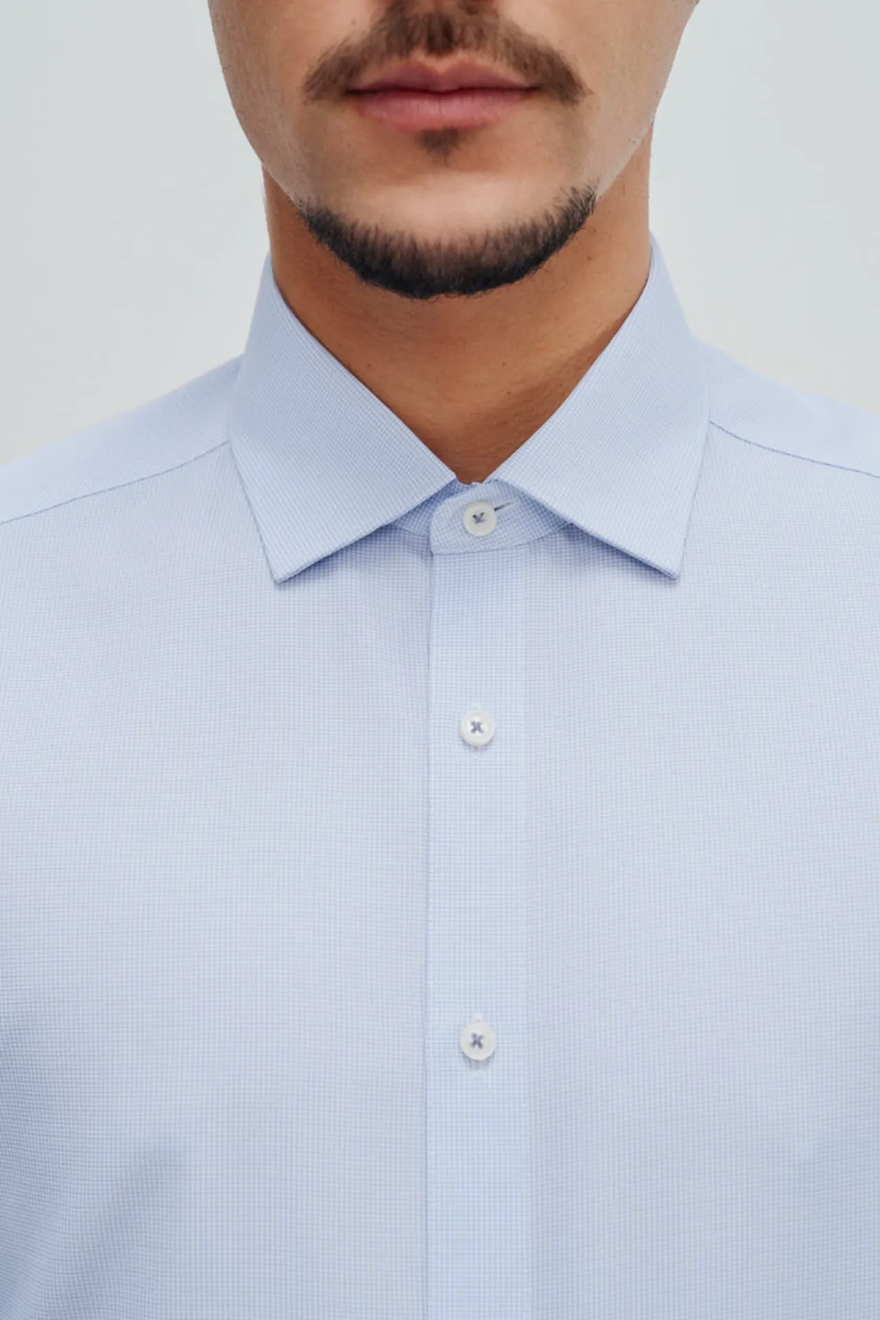 Non-Iron Quick Dry Smart Fit  2-Tone Shirt