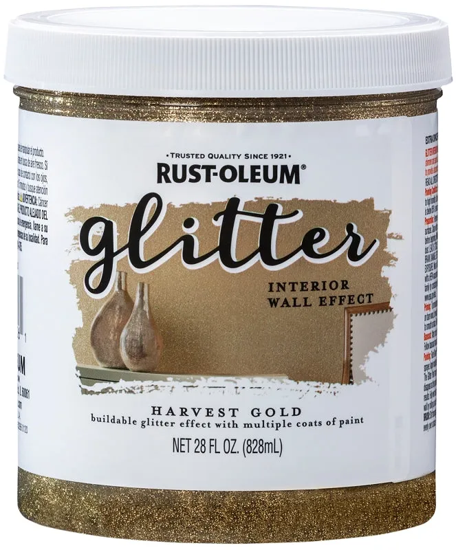 Rust-Oleum 360218 Textured Glitter Paint, Harvest Gold, 28 fl-oz, Can :EA: QUANTITY: 1