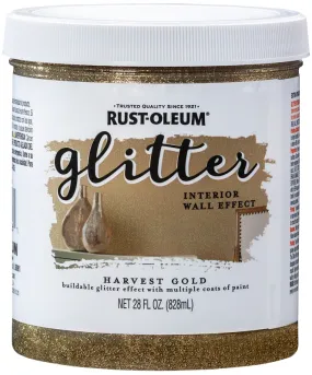 Rust-Oleum 360218 Textured Glitter Paint, Harvest Gold, 28 fl-oz, Can :EA: QUANTITY: 1