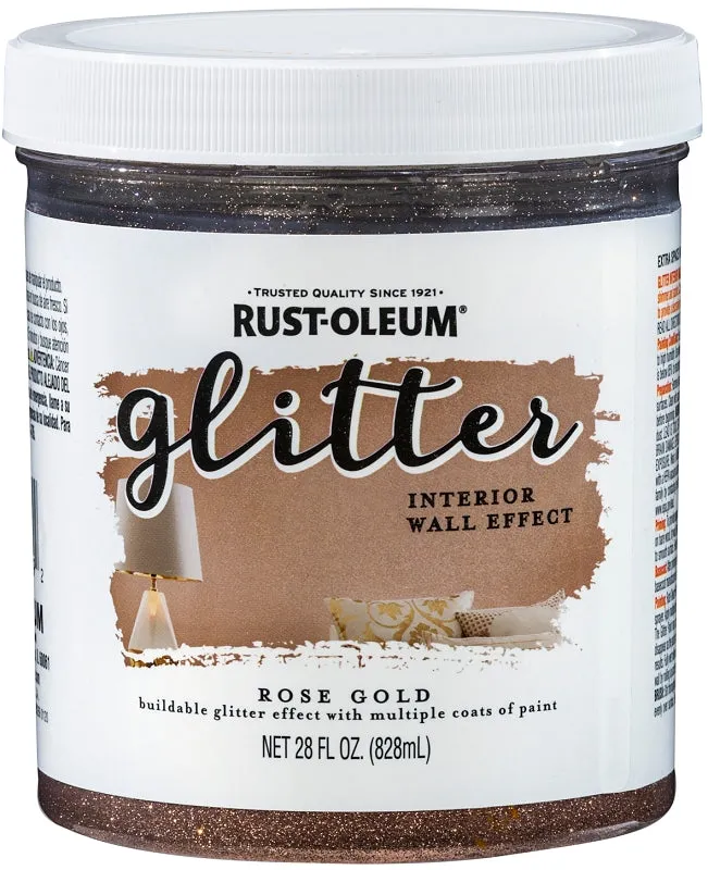 Rust-Oleum 360221 Textured Glitter Paint, Rose Gold, 28 fl-oz, Can :EA: QUANTITY: 1