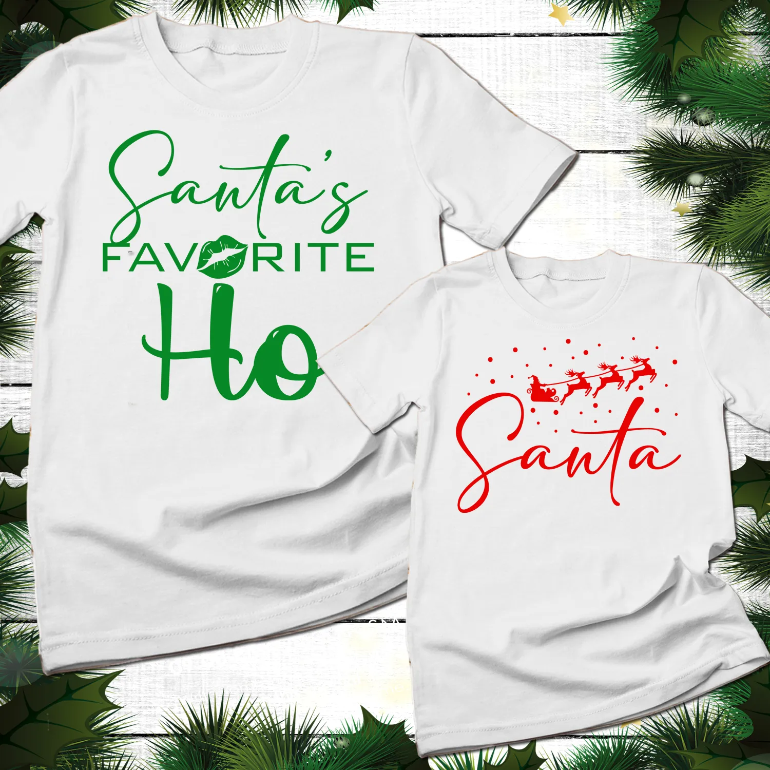Santa's favorite Ho Couples shirt, Christmas Shirt, Couples Shirts, Christmas Matching Couple