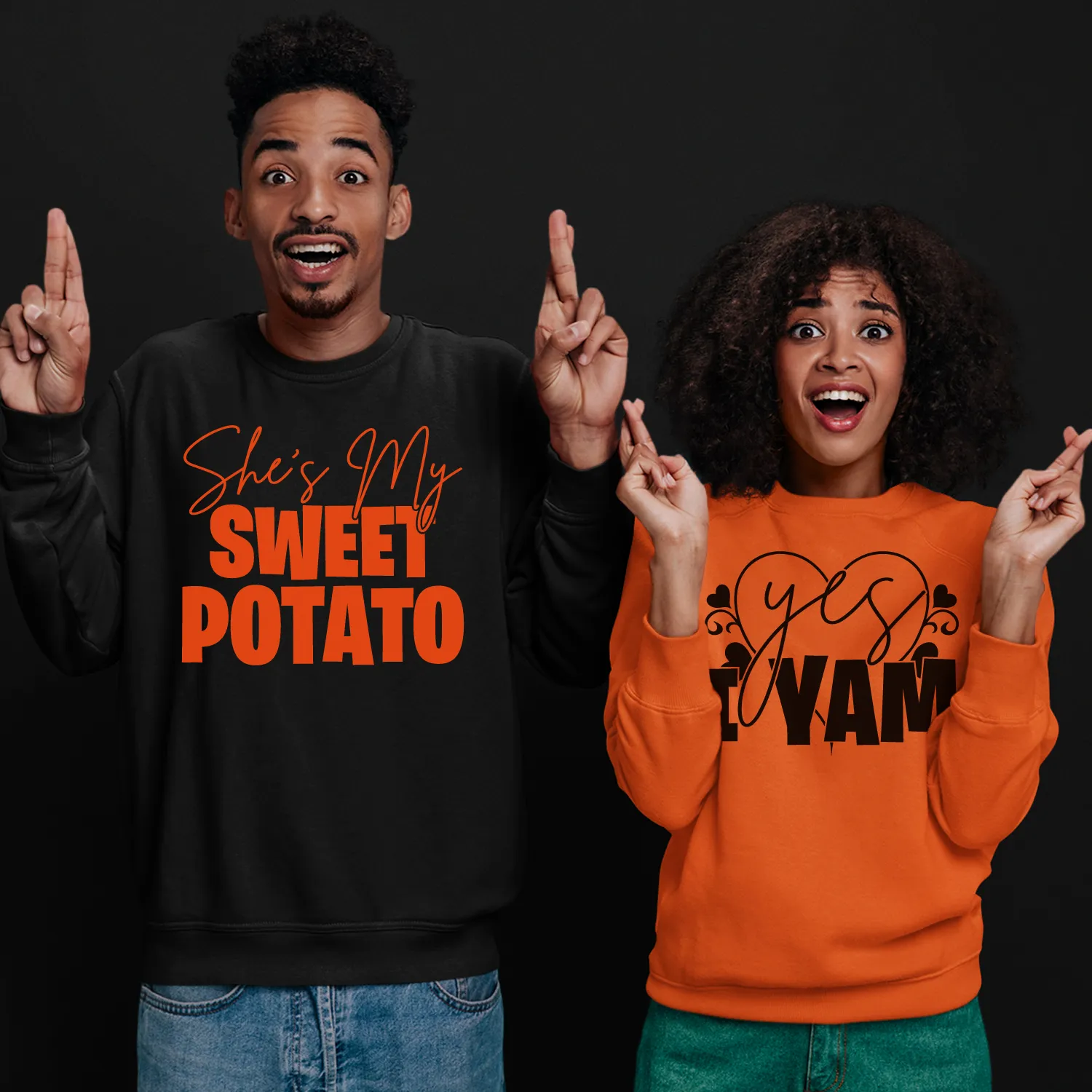 She's My Sweet Potato, Yes I Am thanksgiving tshirts for couples, couple thanksgiving shirt, thanksgiving couple shirts