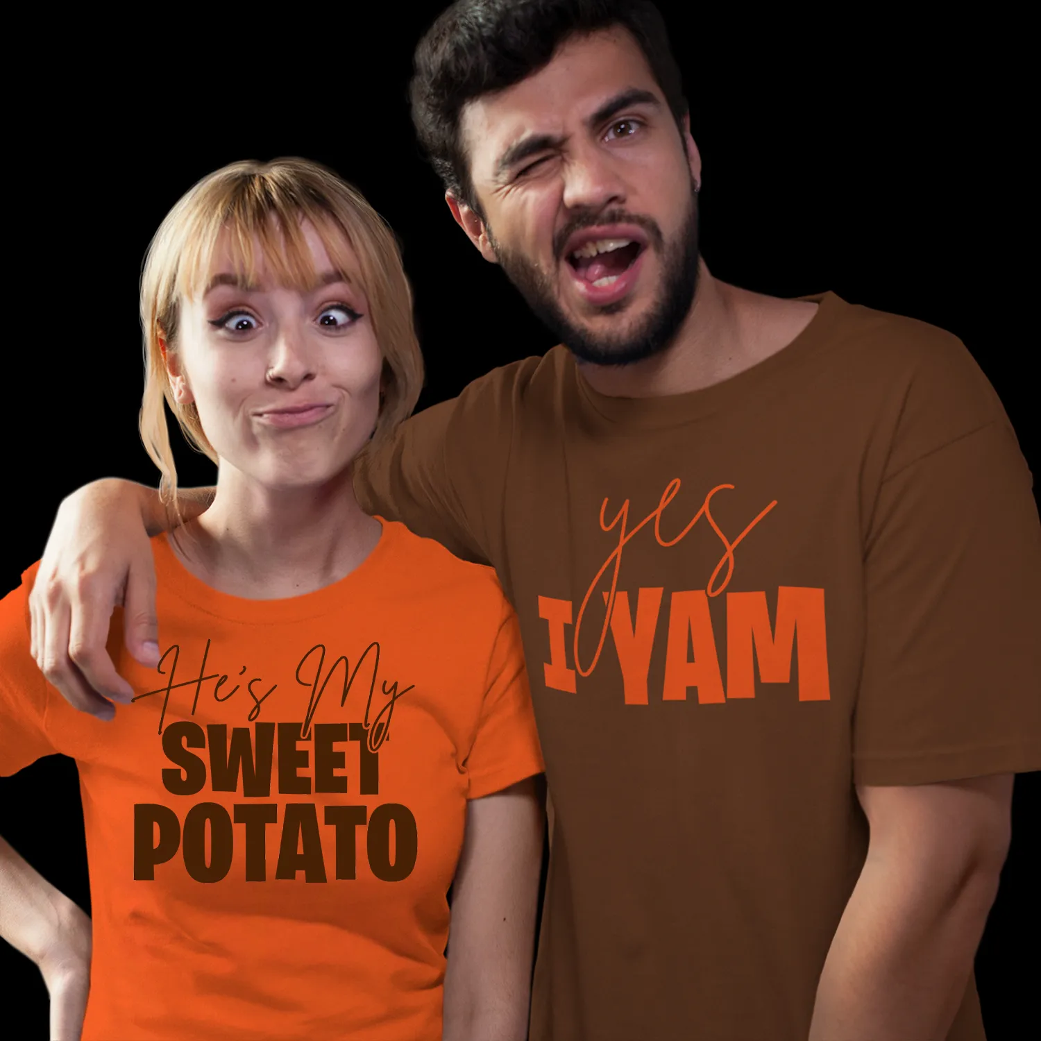 She's My Sweet Potato, Yes I Am thanksgiving tshirts for couples, couple thanksgiving shirt, thanksgiving couple shirts