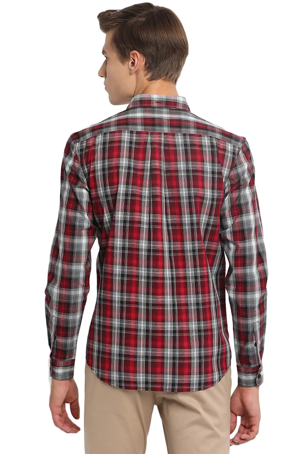 Slim Fit Mix And Match Checks Shirt