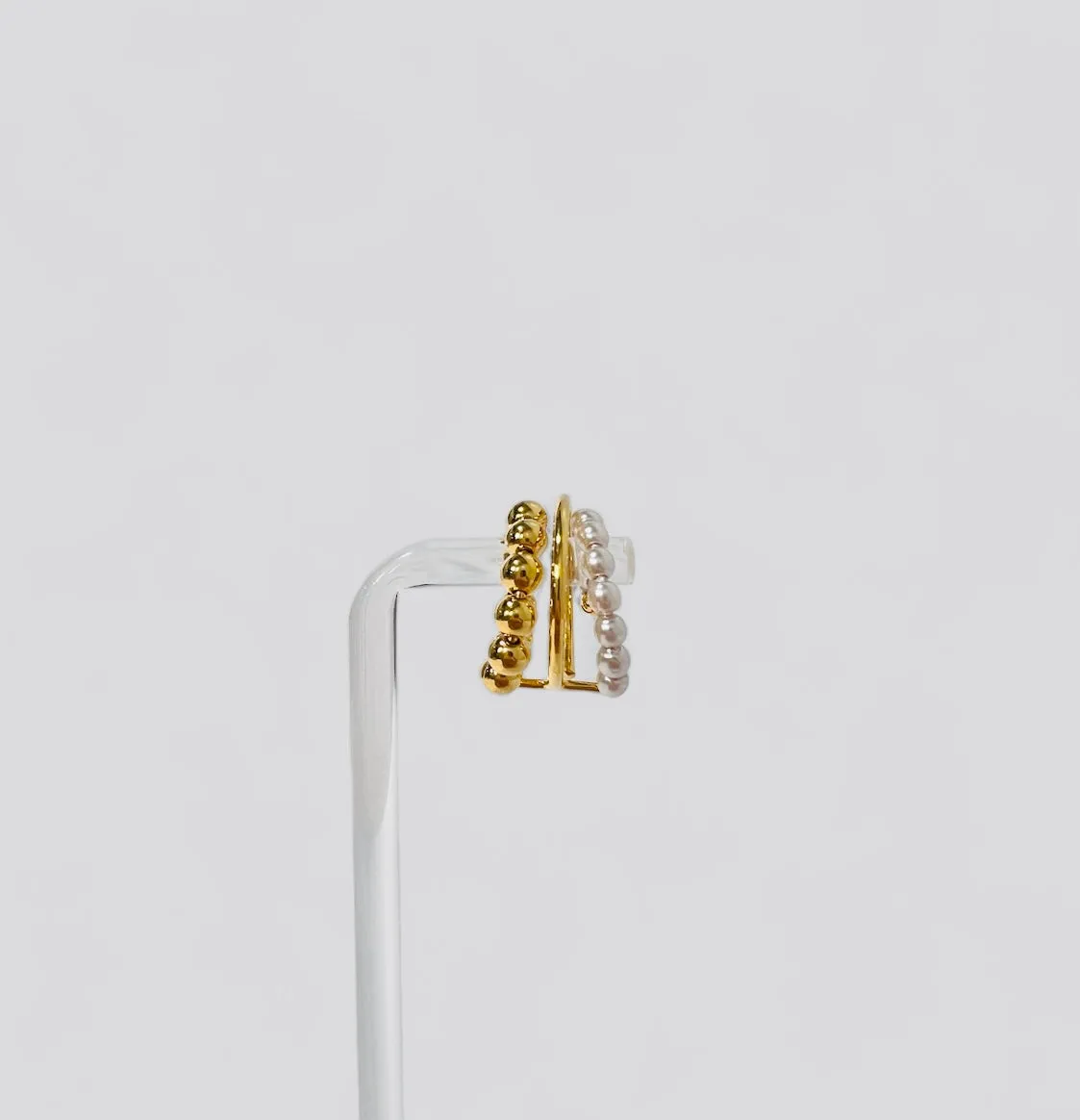 The Double Pearl Ear Cuff