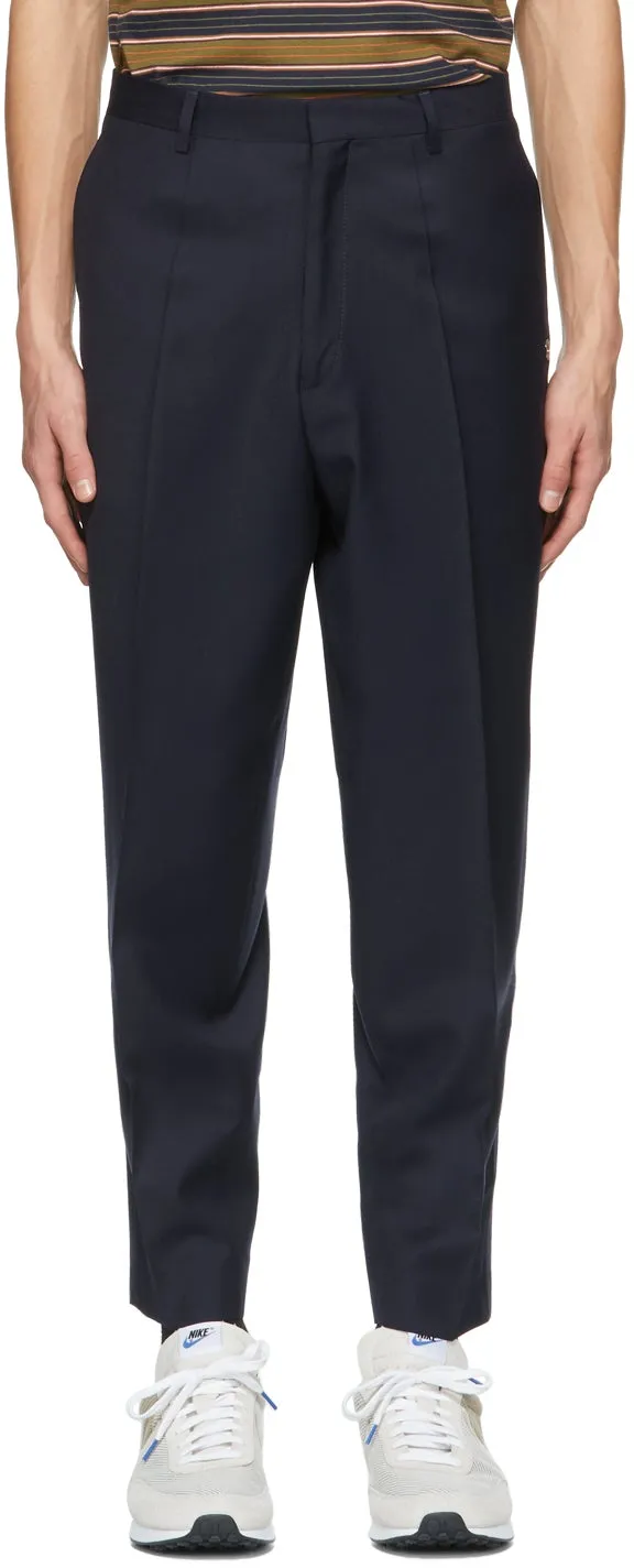 Ã‰tudes Navy Wool Revolte Trousers