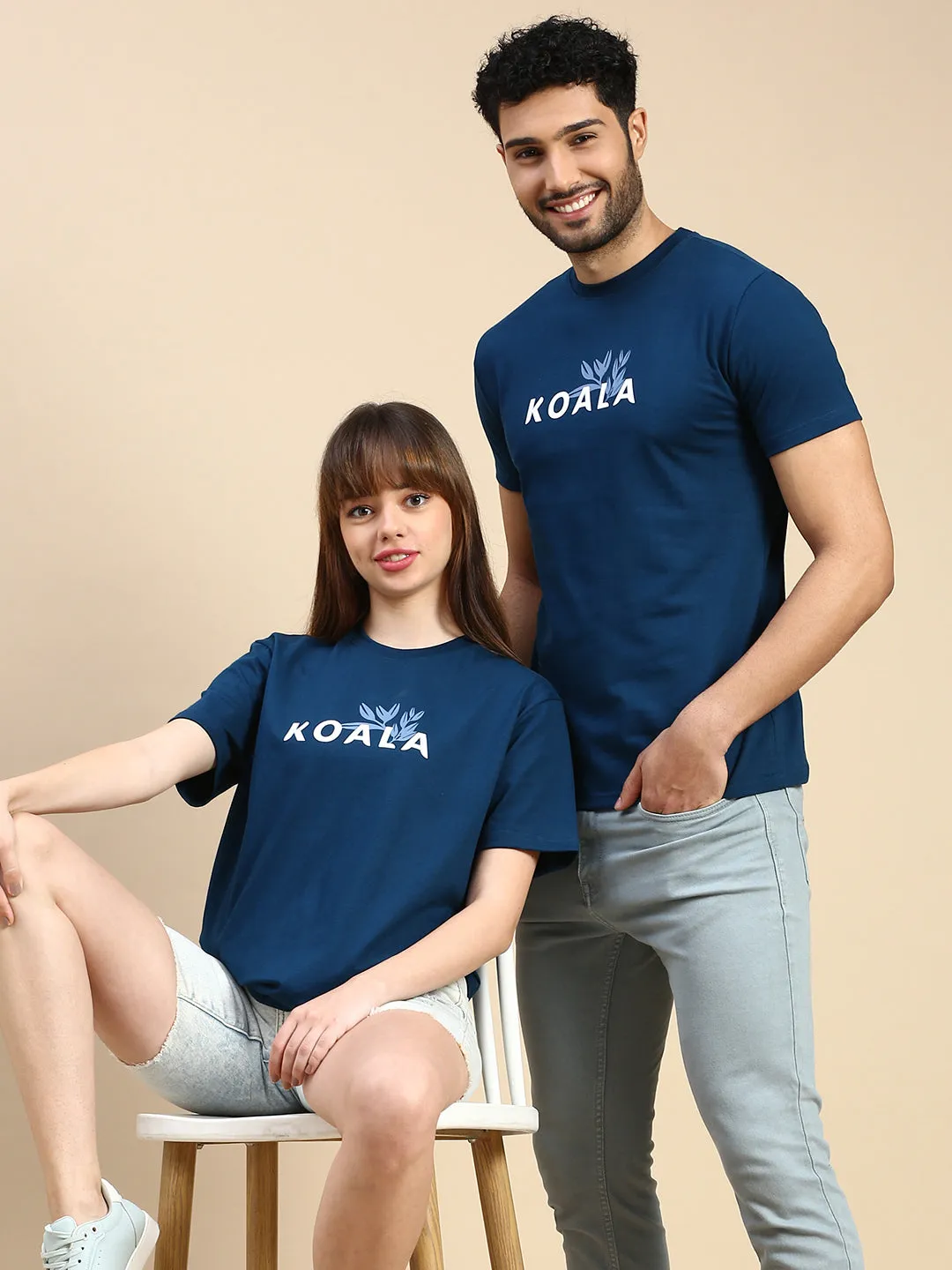 Unisex Regular Fit Fýlla Teal Blue TShirt