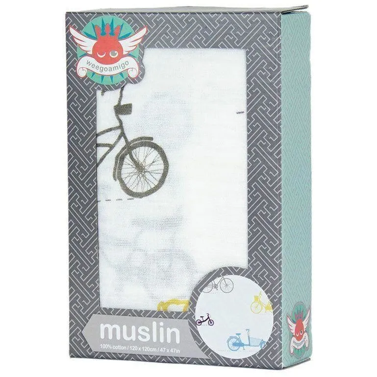 Weegoamigo Muslin Swaddle Wraps - Bicycles