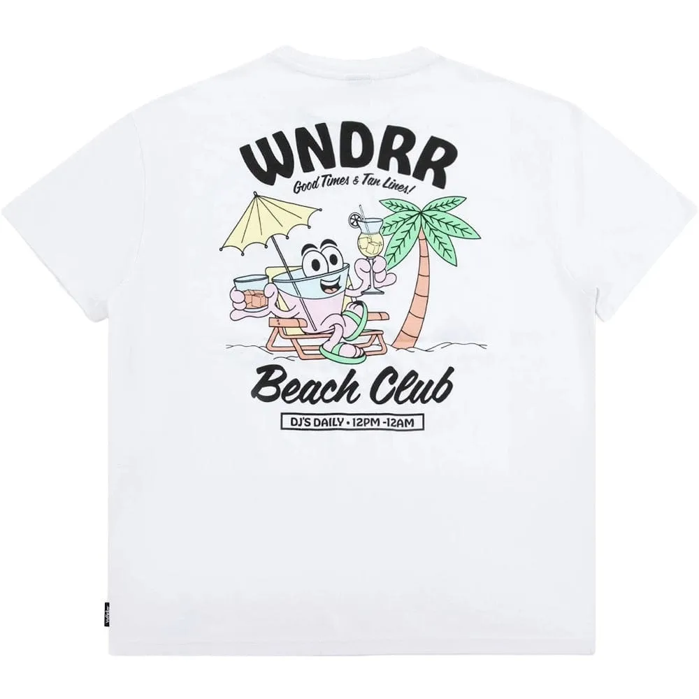 WNDRR Beach Club Box Fit Tee - White